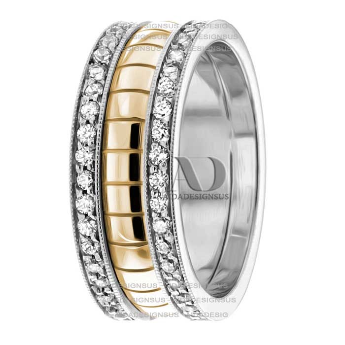 Two Tone Diamond Wedding Ring