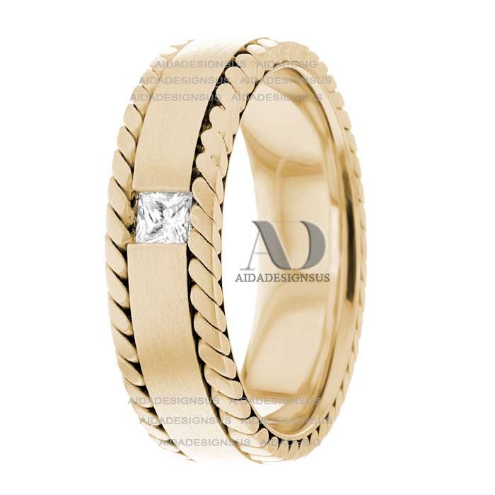 DW9AD064 Yellow Gold Diamond Wedding Bands