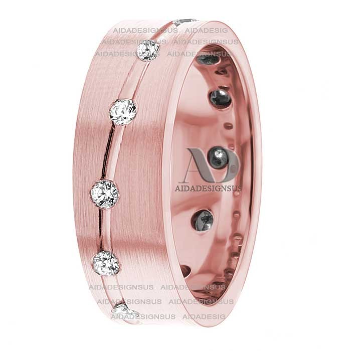 DW9AD075 Rose Gold Diamond Wedding Band