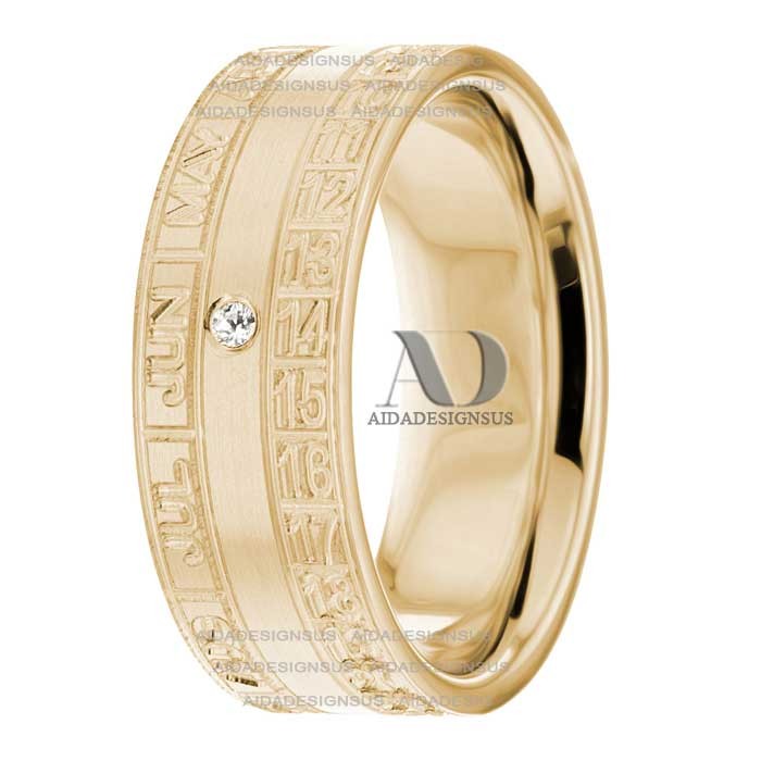 DW9AD144 Yellow Gold Diamond Wedding Bands