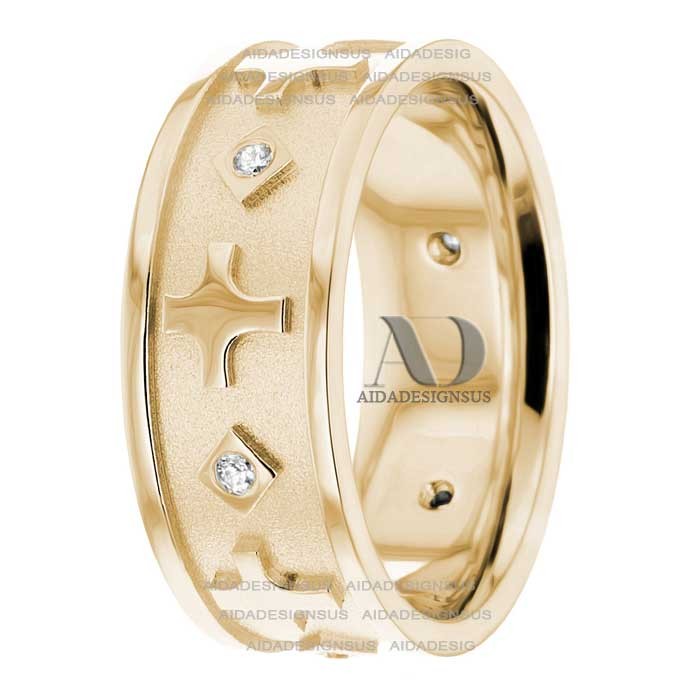 DW9AD148 Yellow Gold Diamond Wedding Bands