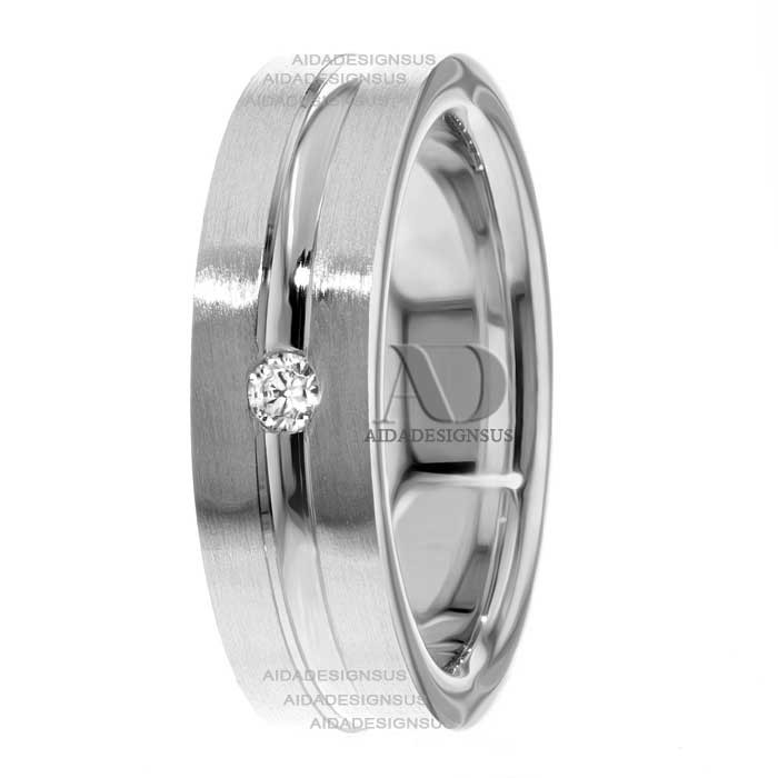 DW9AD153 White Gold Diamond Wedding Ring 