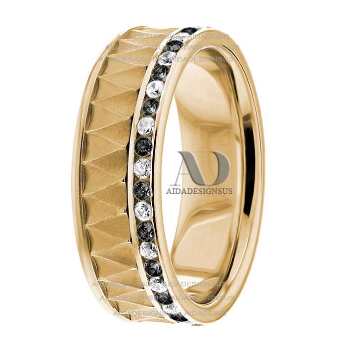 DW9AD158-BD Yellow Gold Diamond Wedding Bands