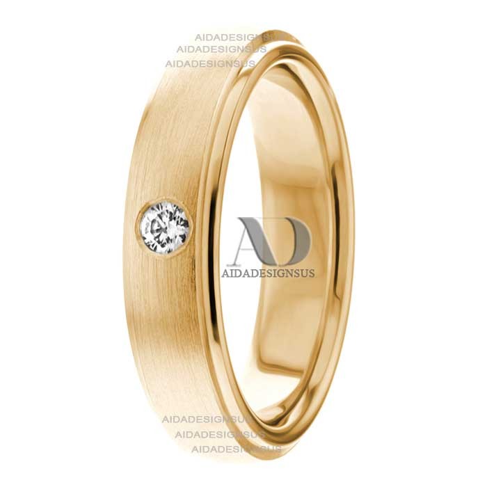 DW9AD162 Yellow Gold Diamond Wedding Bands
