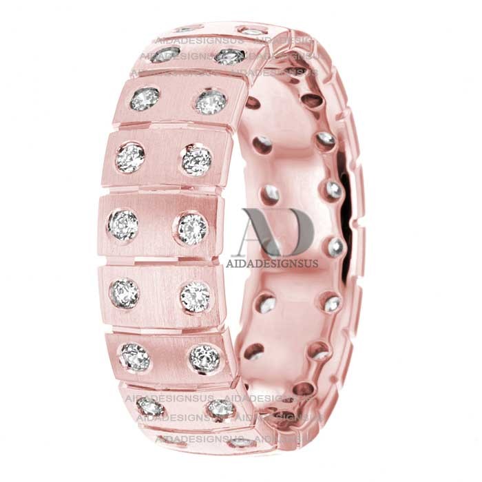 DW9AD165 Rose Gold Diamond Wedding Band