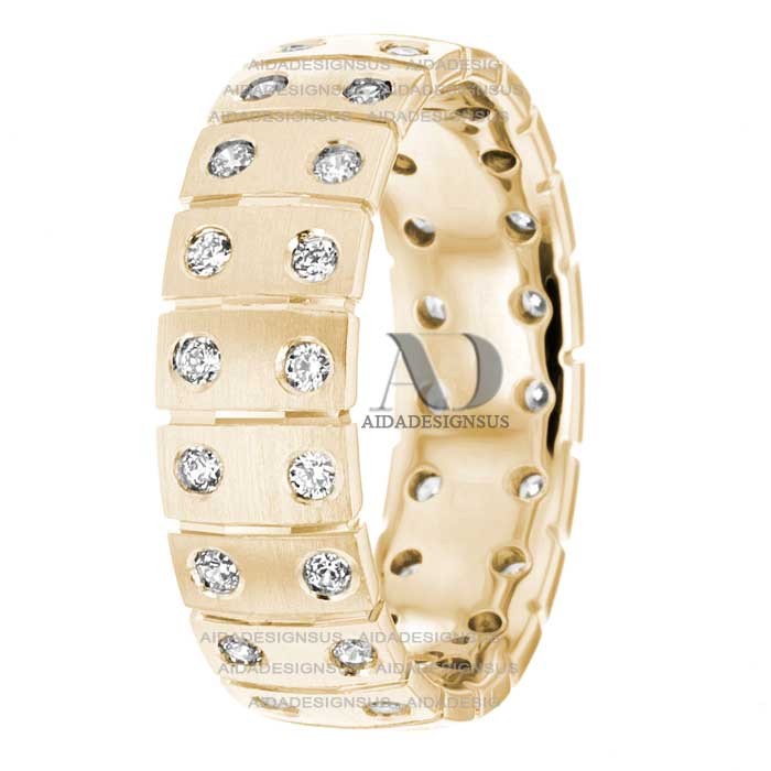 DW9AD165 Yellow Gold Diamond Wedding Bands