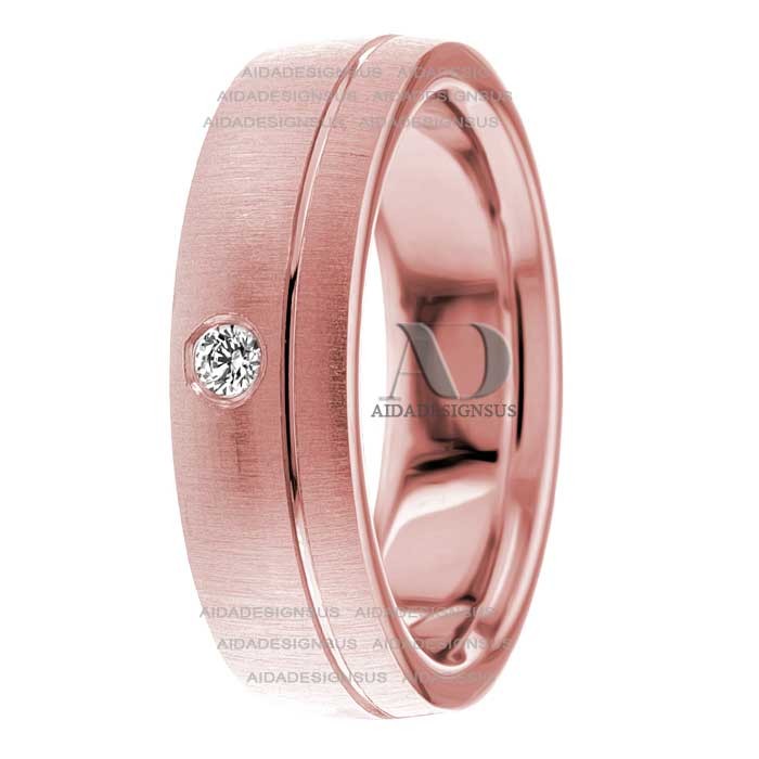 DW9AD169 Rose Gold Diamond Wedding Band