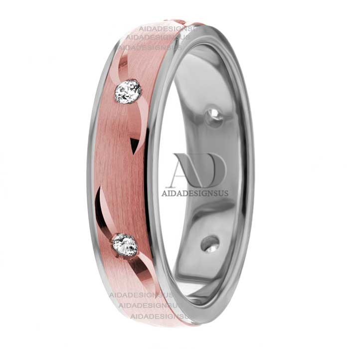 Rose & White Gold Diamond Ring
