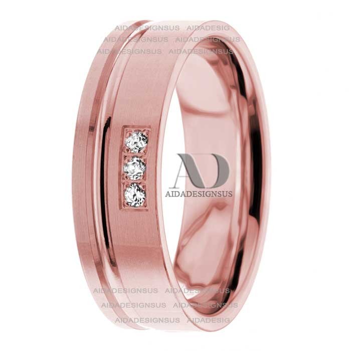 DW9AD171 Rose Gold Diamond Wedding Band