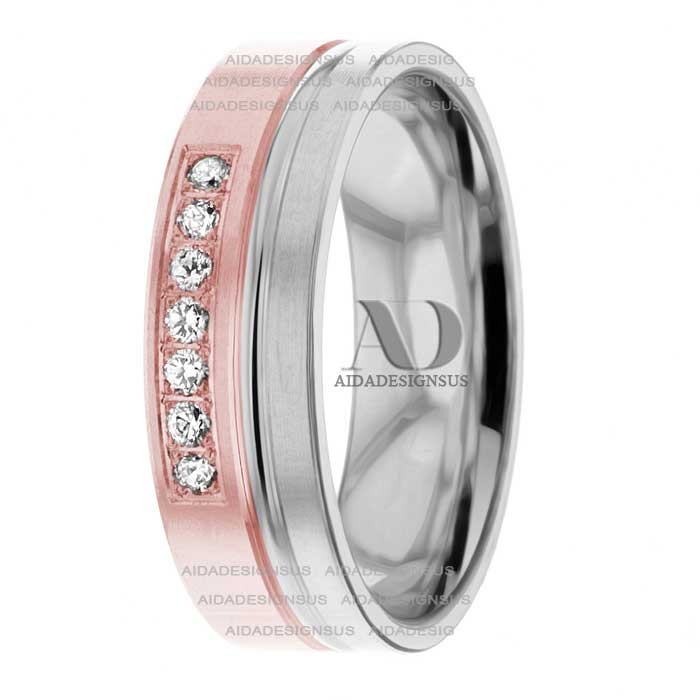 Rose & White Gold Diamond Ring