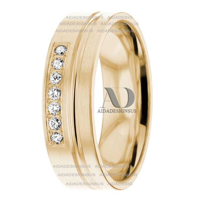 DW9AD172 Yellow Gold Diamond Wedding Bands