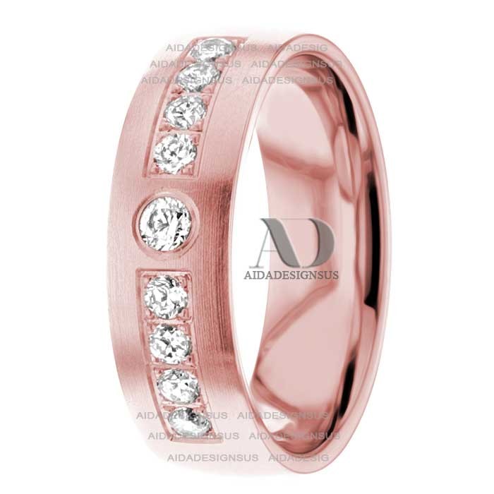 DW9AD173 Rose Gold Diamond Wedding Band