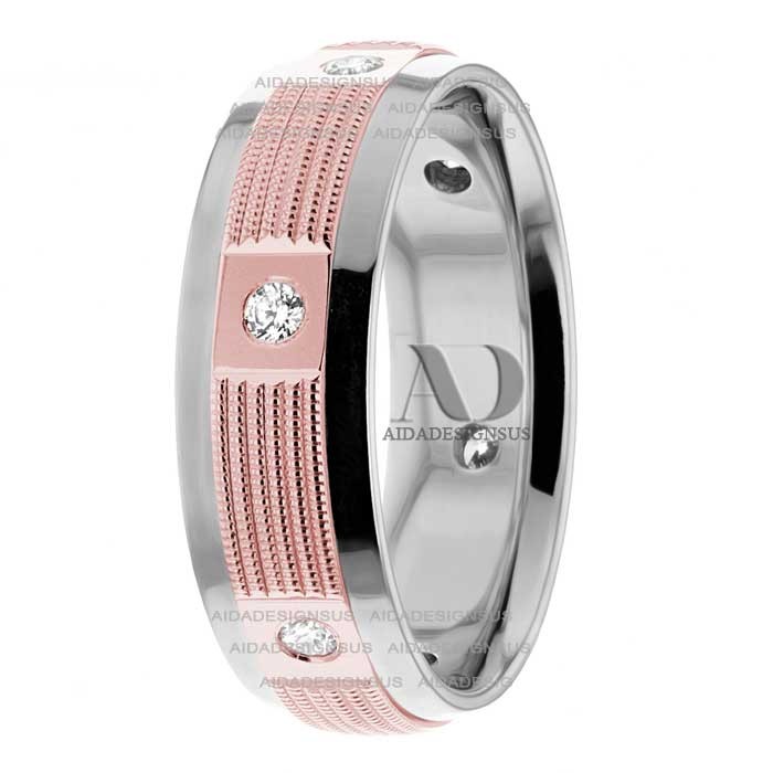 DW9AD184 Two Tone Diamond Ring