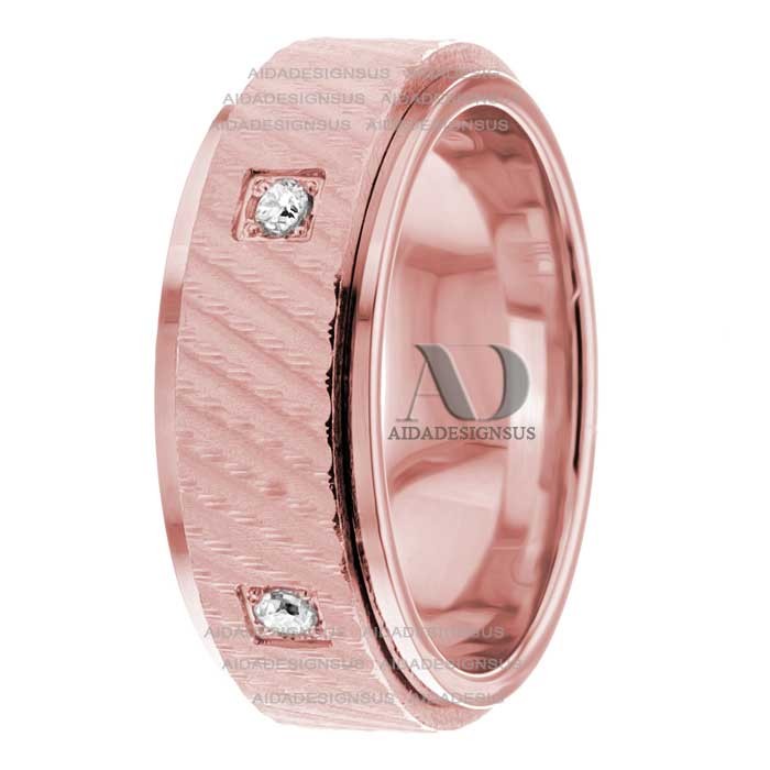 DW9AD187 Rose Gold Diamond Wedding Band