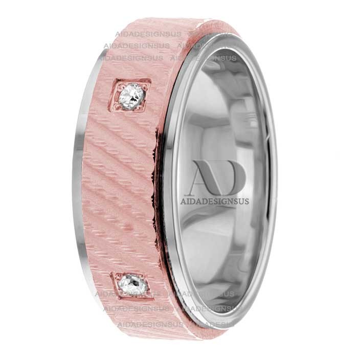 DW9AD187 Two Tone Diamond Ring