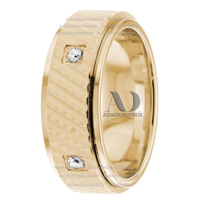 DW9AD187 Yellow Gold Diamond Wedding Bands