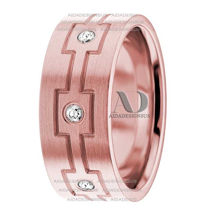 DW9AD194 Rose Gold Diamond Wedding Band