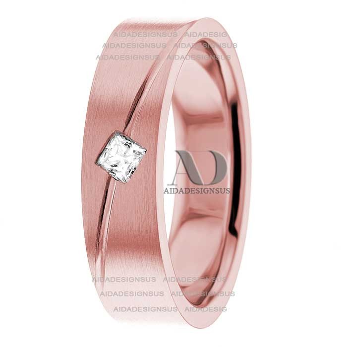 DW9AD195 Rose Gold Diamond Wedding Band