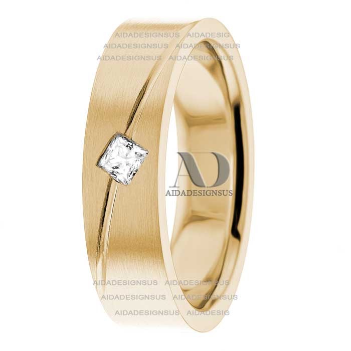 DW9AD195 Yellow Gold Diamond Wedding Bands
