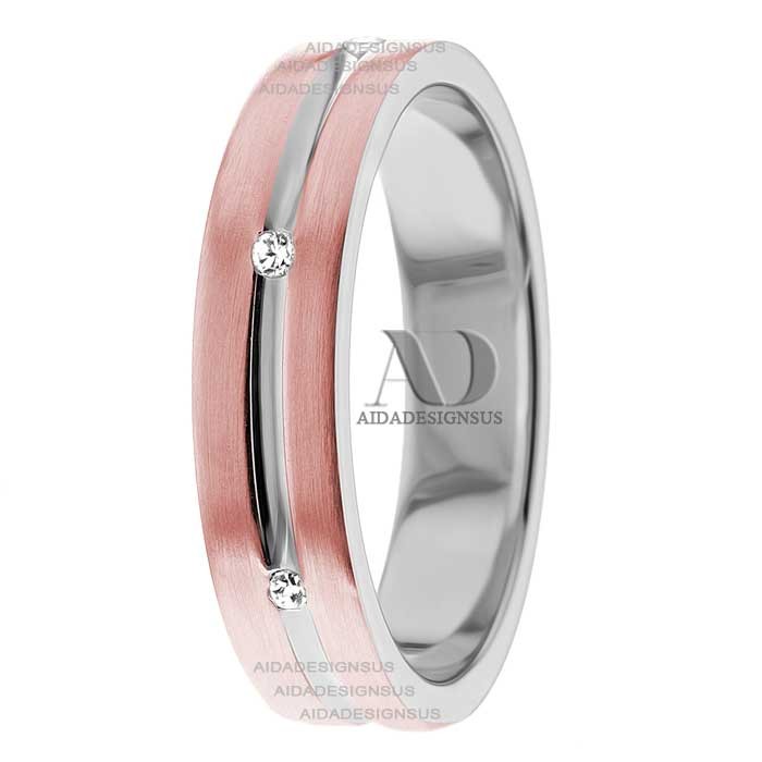 DW9AD196 Two Tone Diamond Ring