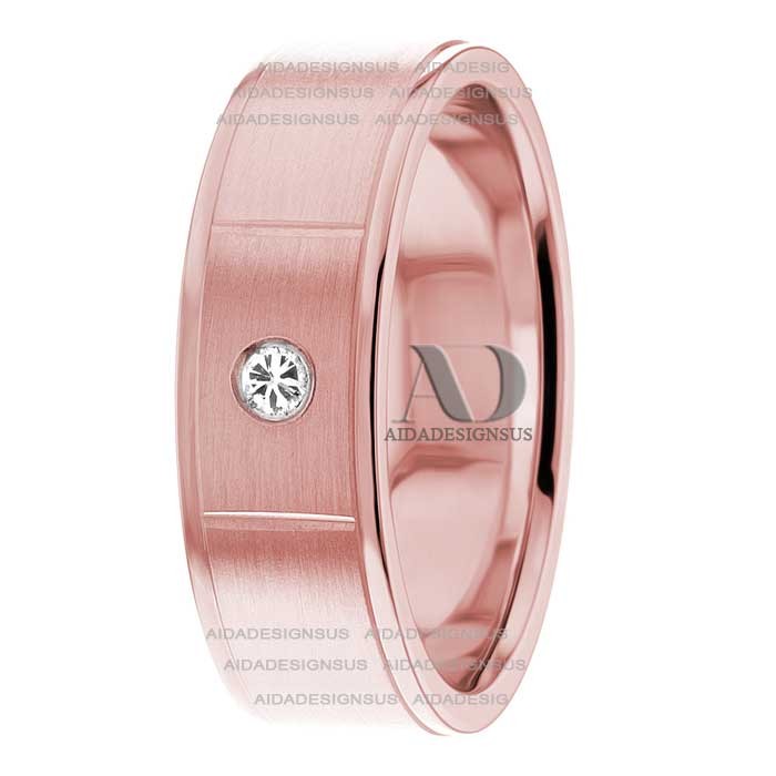 DW9AD198 Rose Gold Diamond Wedding Band