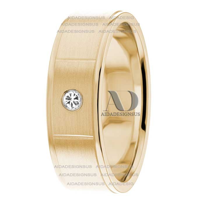 DW9AD198 Yellow Gold Diamond Wedding Bands