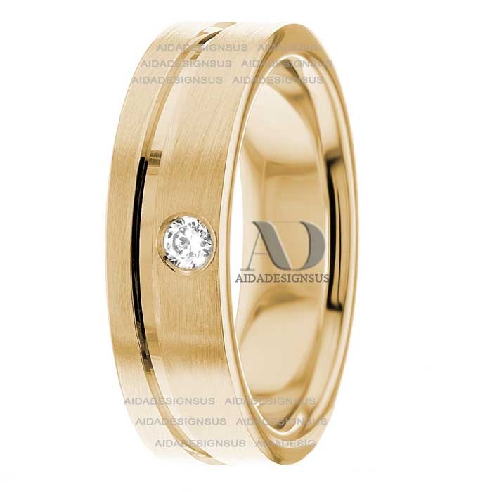 DW9AD209 Yellow Gold Diamond Wedding Bands
