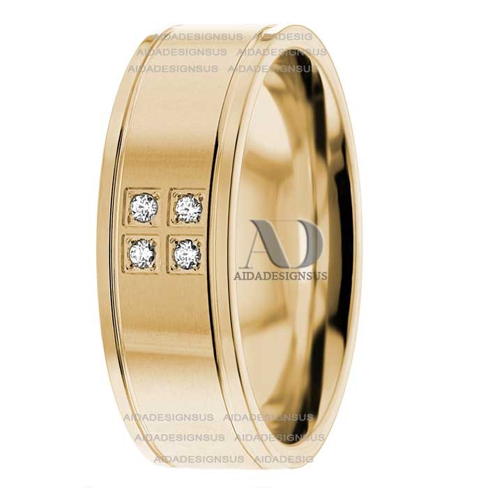 DW9AD211 Yellow Gold Diamond Wedding Bands