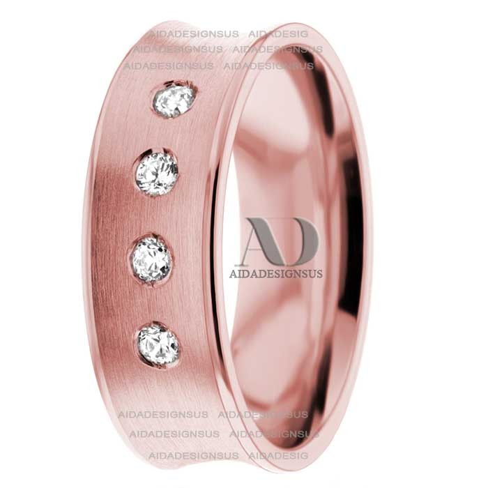 DW9AD215 Rose Gold Diamond Wedding Band