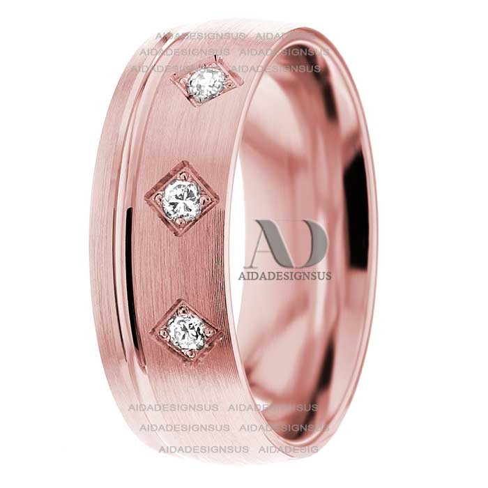 DW9AD216 Rose Gold Diamond Wedding Band