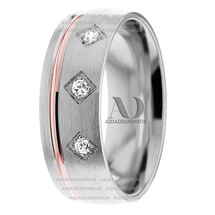 DW9AD216 Two Tone Diamond Ring
