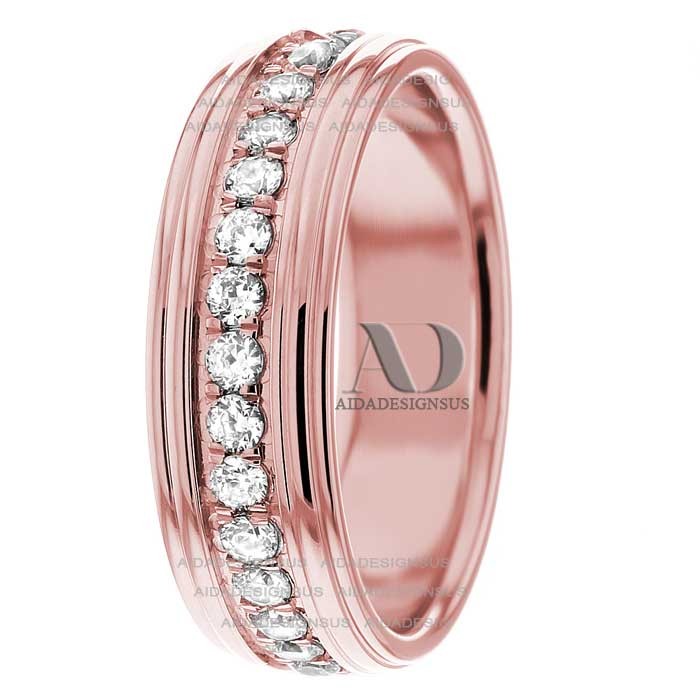 DW9AD217 Rose Gold Diamond Wedding Band