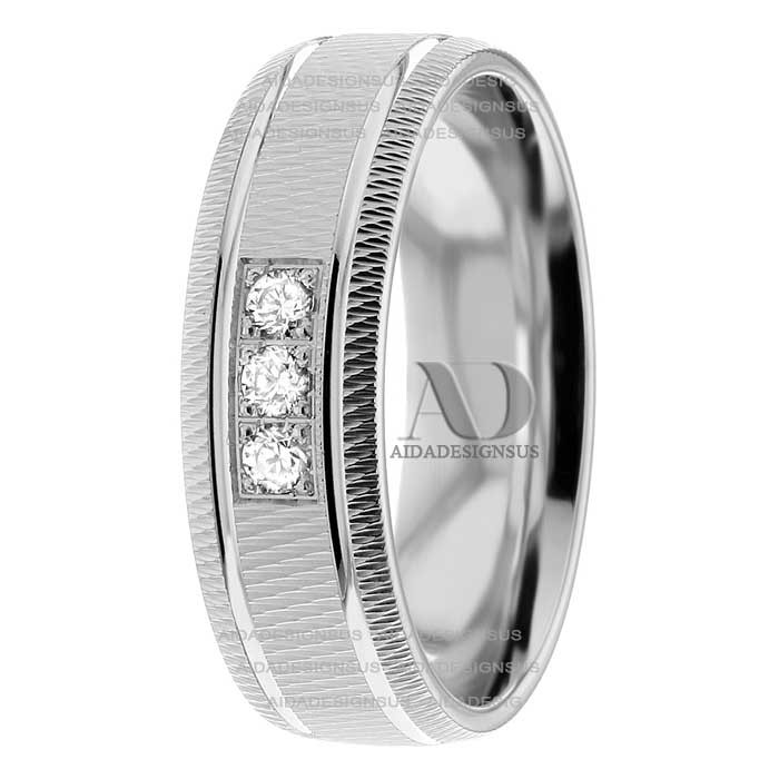 DW9AD219 White Gold Diamond Wedding Ring 