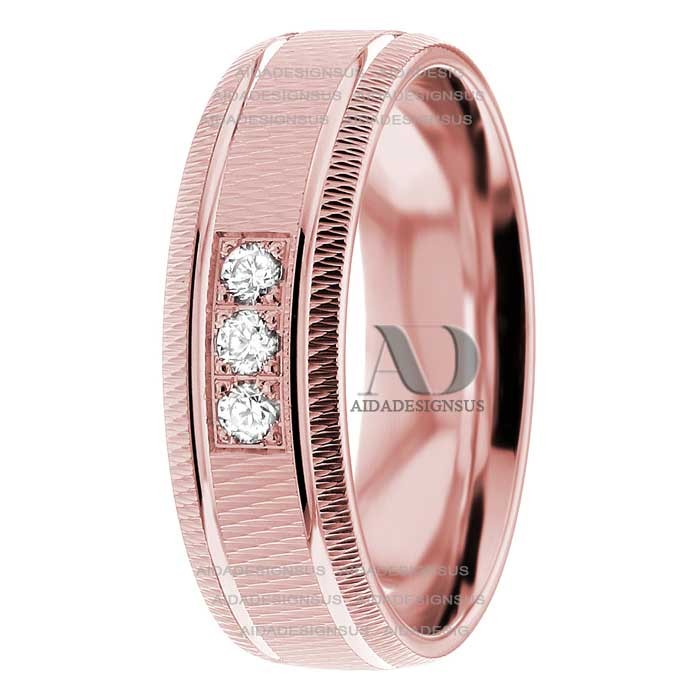 DW9AD219 Rose Gold Diamond Wedding Band
