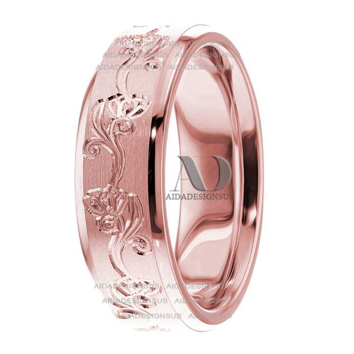 Hand Carved Wedding Rings