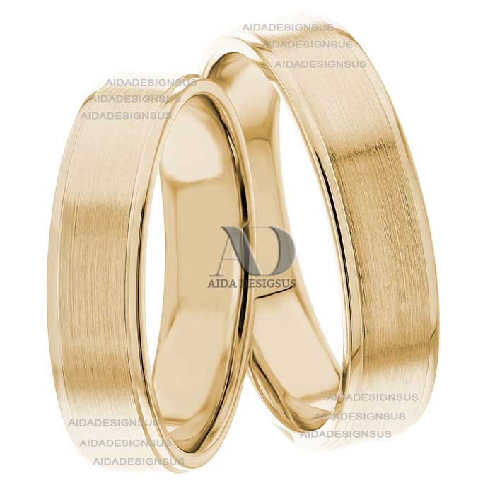 Yellow Gold Matching Wedding Bands