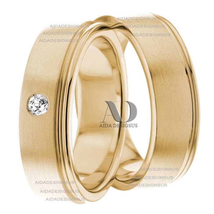 Yellow Gold Matching Wedding Bands