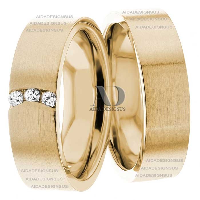 Yellow Gold Matching Wedding Bands