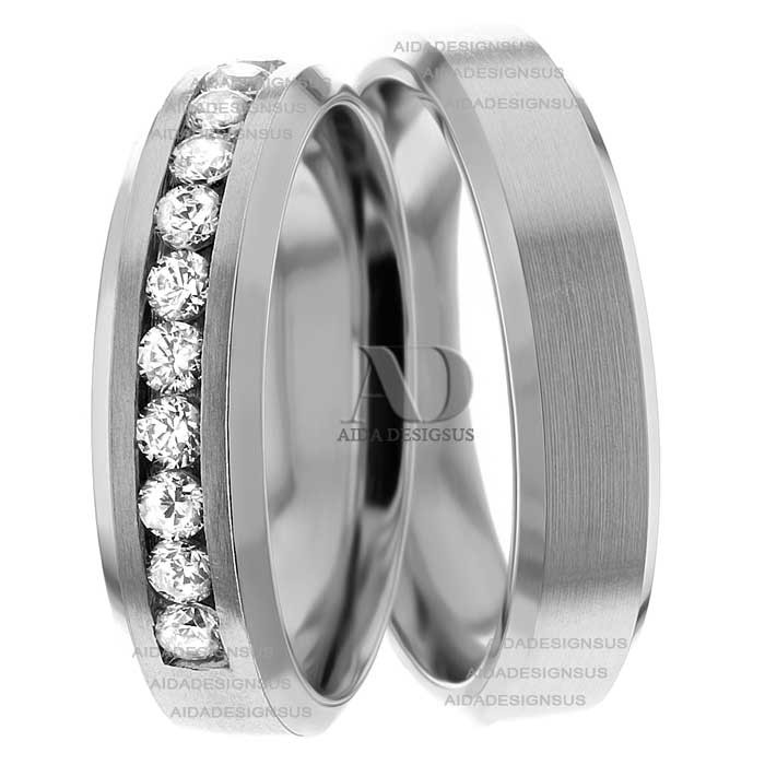 White Gold Matching Wedding Rings