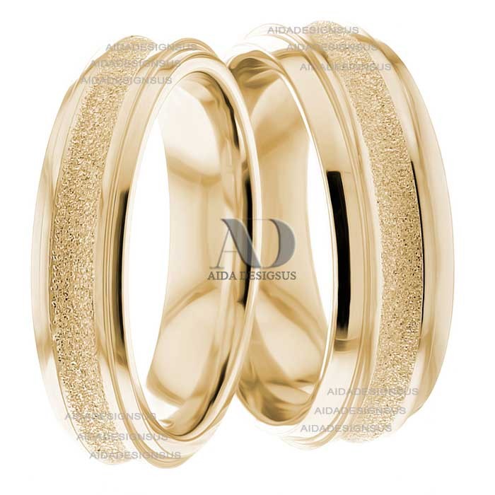 Yellow Gold Matching Wedding Bands