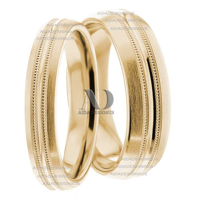 Yellow Gold Matching Wedding Bands