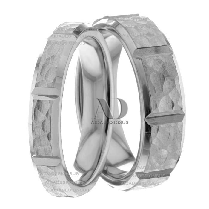 White Gold Matching Wedding Rings