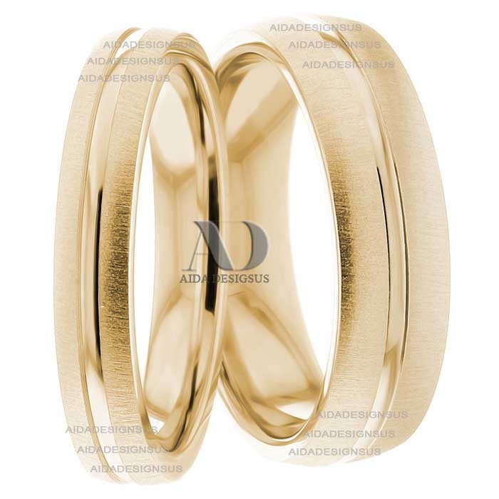 Yellow Gold Matching Wedding Bands
