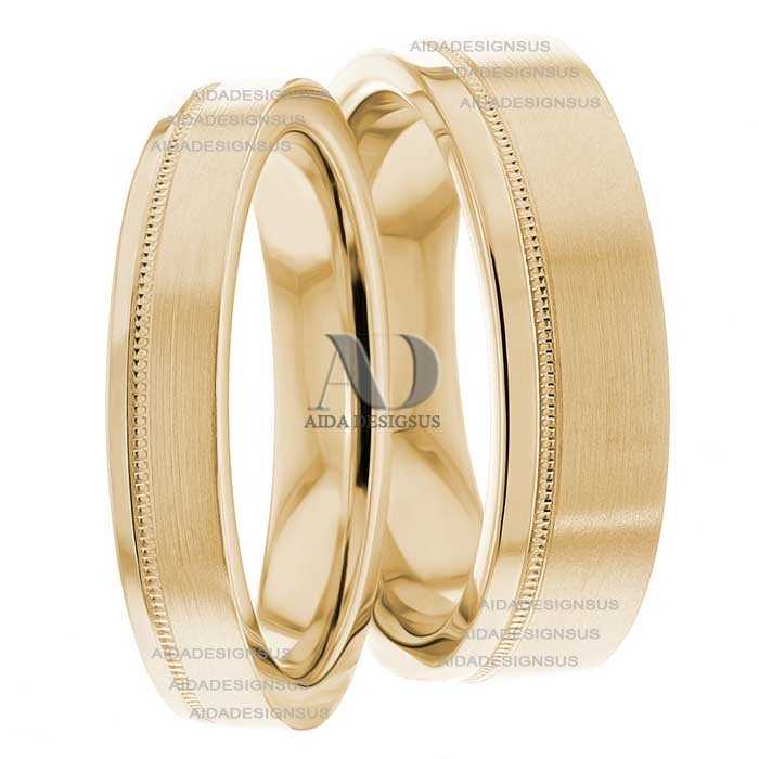 Yellow Gold Matching Wedding Bands