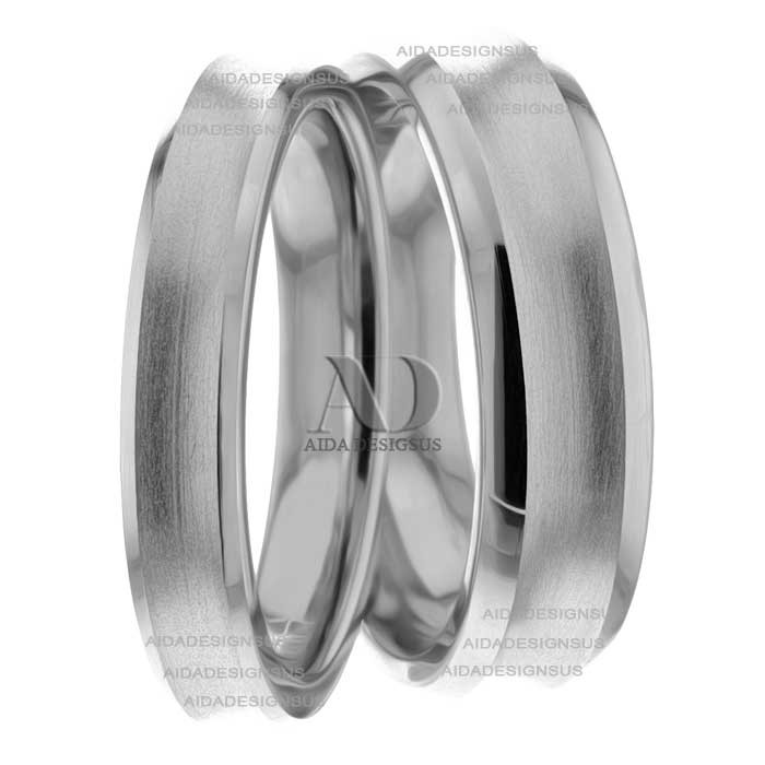 White Gold Matching Wedding Rings