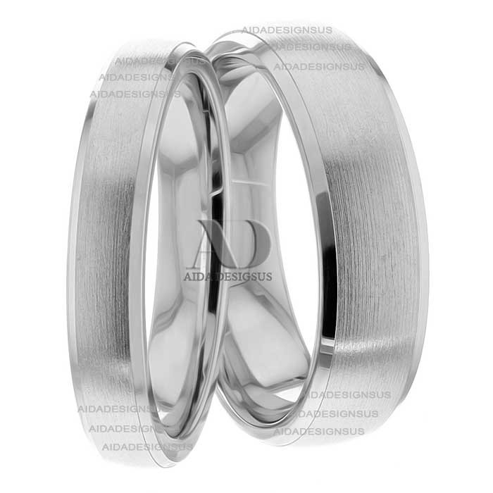 White Gold Matching Wedding Rings