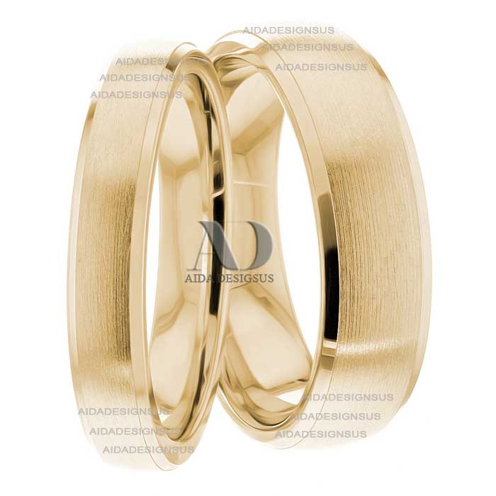 Yellow Gold Matching Wedding Bands