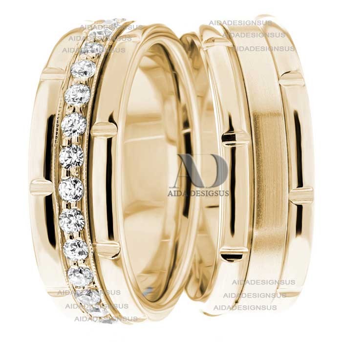 Yellow Gold Matching Wedding Bands