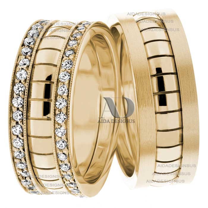 Yellow Gold Matching Wedding Bands