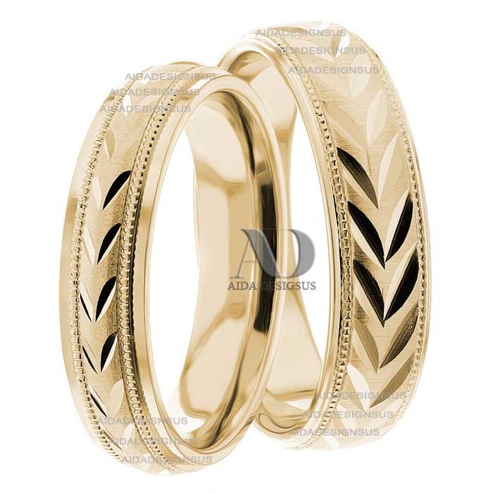 Yellow Gold Matching Wedding Bands